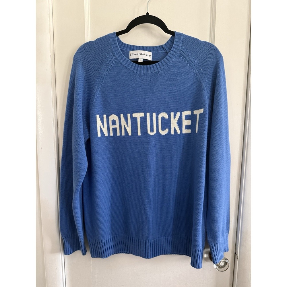 Ellsworth & Ivey Lightweight Cotton Blend Nantucket Knit Crewneck Sweater XL
